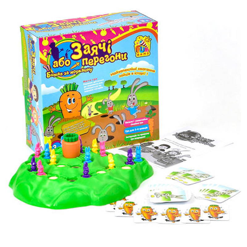 Настільна гра Fun game Заячі Перегони (7229) | Настільні ігри для